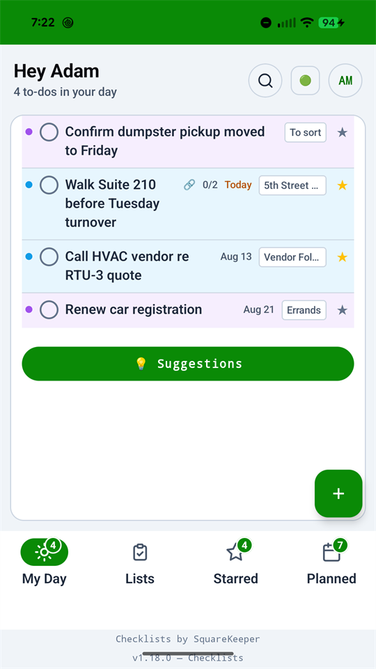 My Day - today's to-dos in one view